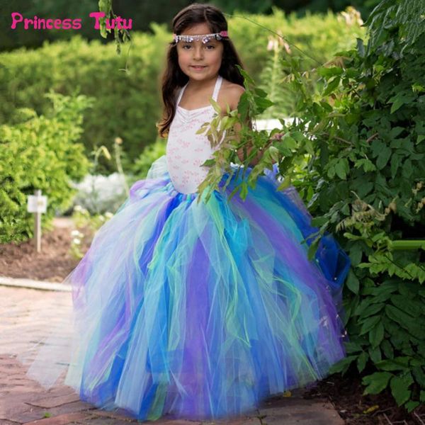 

skirts handmade girls tutu skirt ankle-length children for birthday party pettiskirt kids tulle long 2-14