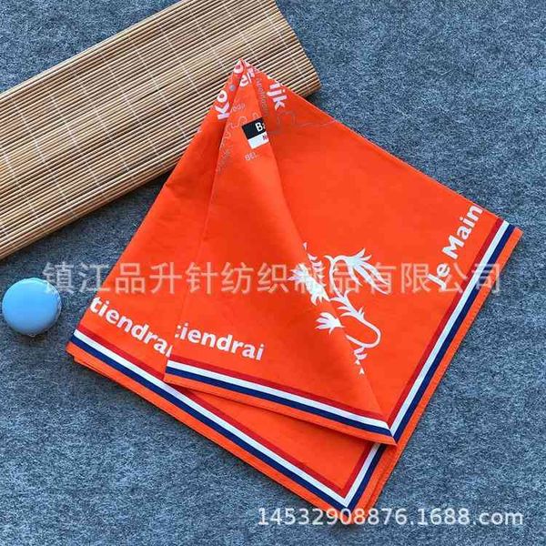 

printed cotton large square scarf riding hip hop magic triangular