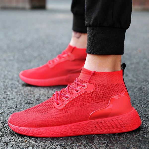 

dress shoes 2021 casual men brand design sneakers weaving tenis male fashion mesh mans footwear plus szie 45 nov30, Black