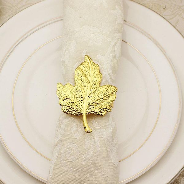

6pcs/lot golden napkin ring metal button wedding holiday table creative decoration rings