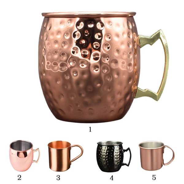 

moscow mule mug cup handmade hammered with brass handle mugs