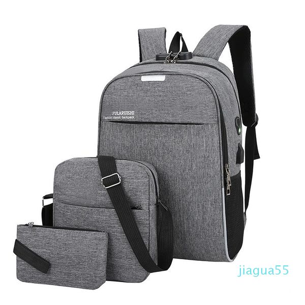 

backpack youse large capacity men lap35 oxford black solid high school bags teen college boy gril student