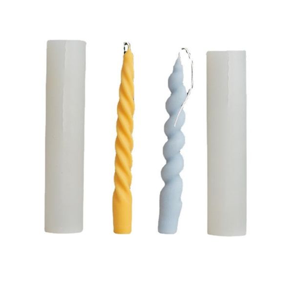 

craft tools twist candle mould diy silicone rotary screw rod wax