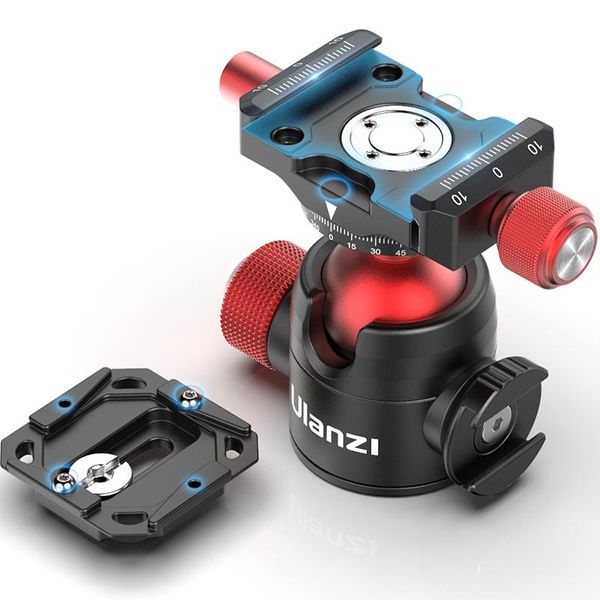 

ulanzi u-60 u-70 metal ballhead pan tilt dual cold shoe tripod head vlog heads