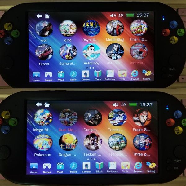 

portable game players vogue 7 inch console handheld with 1500 retro mini games for neogeo arcade video 16 bit