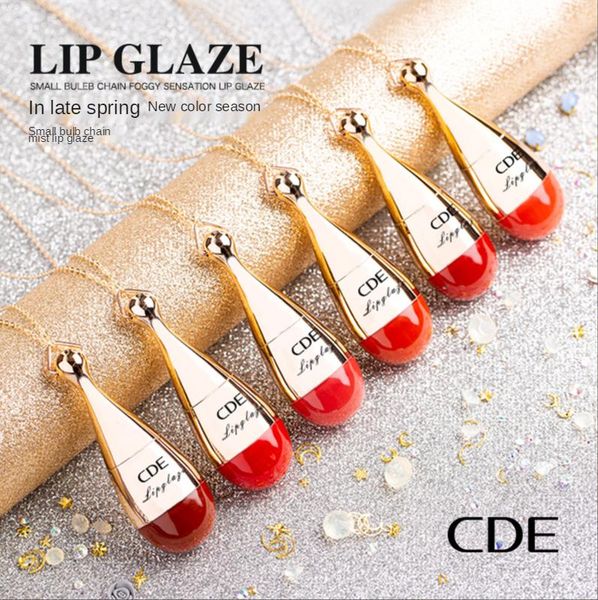 

lip gloss beauty light bulb chain foggy glaze does not dry out and white girls lipstick take off makeup