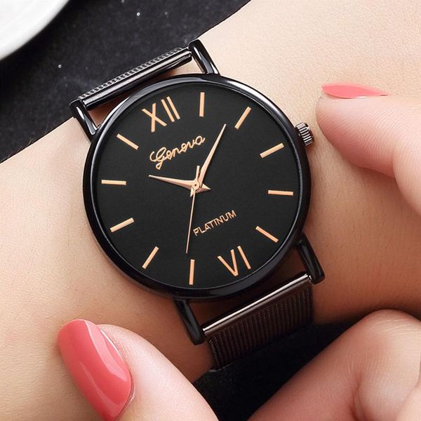 

wristwatches 2021 fashion simple bracelet watches ladies women stainless steel strap casual quartz wrist gift, Slivery;brown
