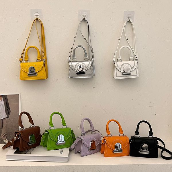 

2022 children handbags girls pu leather messenger bag kids pu leather single shoulder bag fashion mini purse q4591, Black