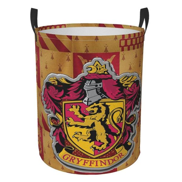 

gryffindorer circular laundry hamper storage bin dirty clothes bag with easy carry extended handles bags