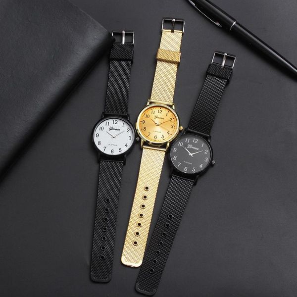 

wristwatches quartz classic men watch wrist silicone mesh belt strap watches japan feminino, Slivery;brown