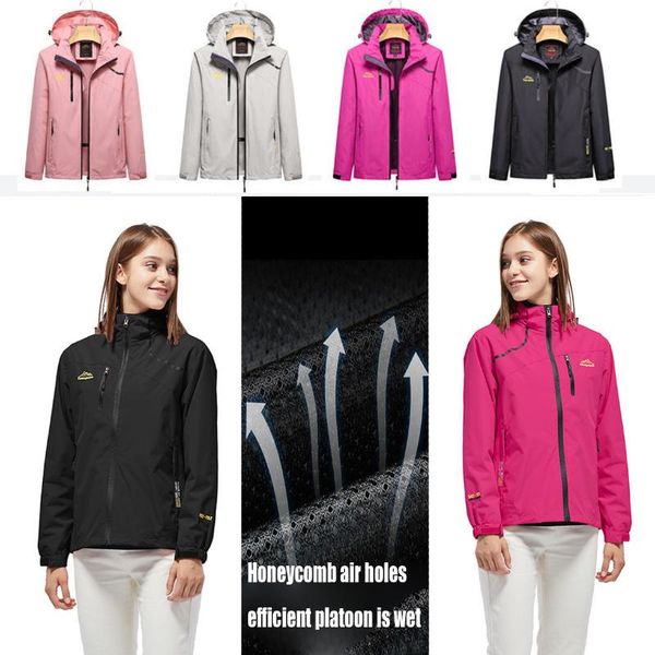 

men's jackets boutique women's outdoor stormsuit hooded jacket spring and autumn fashion waterproof coat, Black;brown