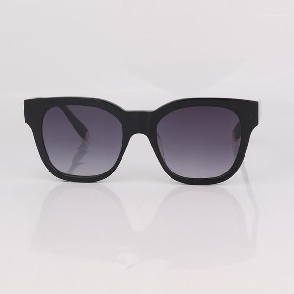 

sunglasses cat eye acetate black frame men's retro style grey lens women, White;black