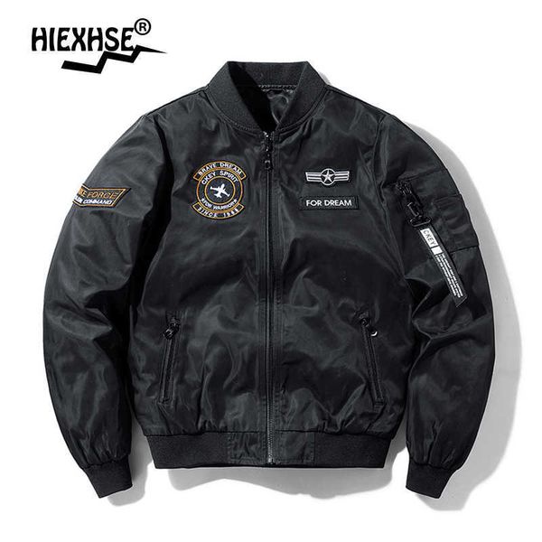 

locomotive jacket men spring autumn windbreaker pilot coat army men windproof jackets cargo casual jacket reverse wear 211009, Black;brown
