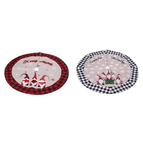 

party decoration christmas tree red black white lattice 122cm forest man skirt bottom apron dress up