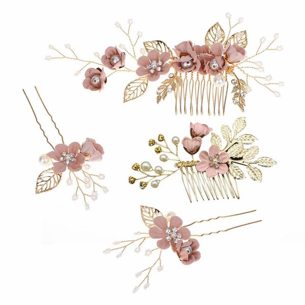 

4-piece wedding handmade fashion hair suit headdress accessories rhinestone, Silver