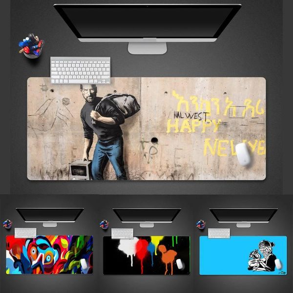 

mouse pads & wrist rests graffiti spray fun cool customized mousepads computer lapanime mat game pad x xl cushion