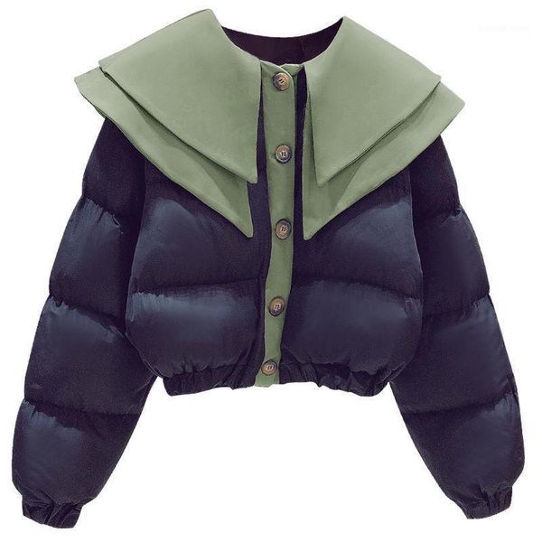 

women filling cotton short jacket autumn and winter casual style woman parkas female coats women's down &, Black