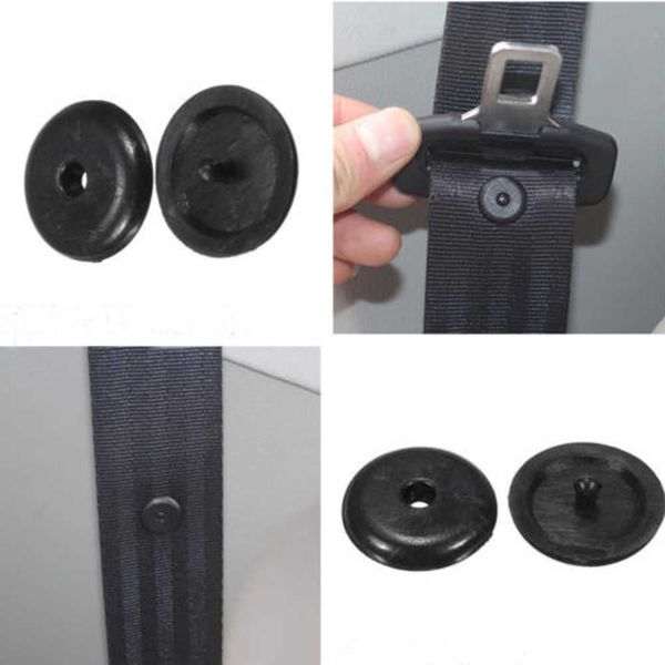

10pcs car parts black plastic car safety seat belt ser spacing limit buckle clip retainer seatbelt sbutton
