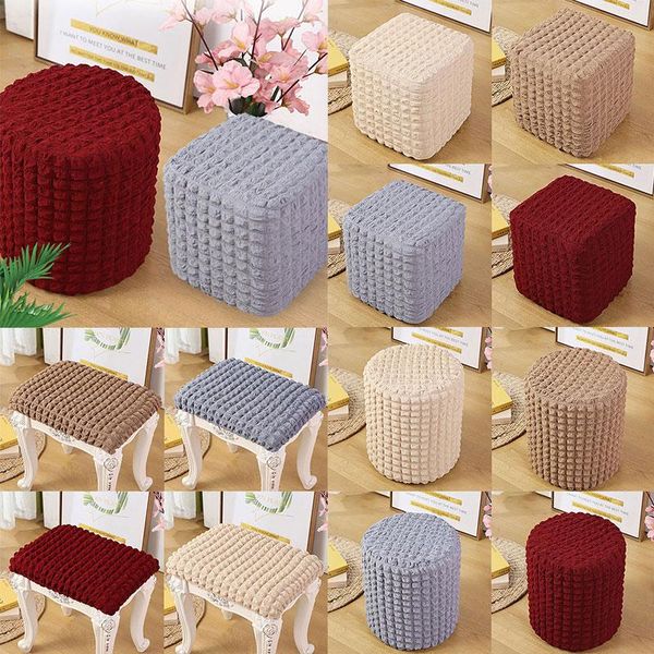 

chair covers 3d dressing table stool cover elastic ottoman slipcover footstool protector removable stretch foot stain-proof