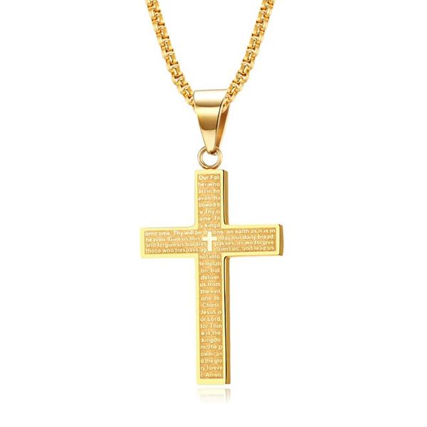 Ожерелья с подвесками Иисус Библия Крест Нержавеющая сталь Писание Христианская книга веры Ожерелье для мужчин Его ювелирные изделия