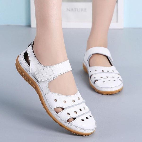 

sandals women leather comfortable beach outdoor shoes 2021 fashion ladies casual female sneakers large size 42, Black