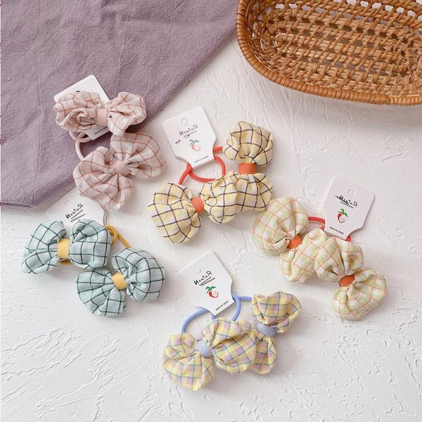 

japanese korean and hair double color bud lattice bow knot rubber ponytail candy flower wild band sweet rope girl fairy accessory xnisq