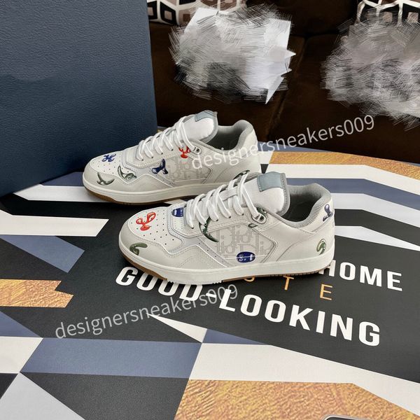 

2021 casual shoes genuine leather thick soled mens women dad sneaker letters vintage lace-up increase platform leisure flat shoe dress shoes, Black