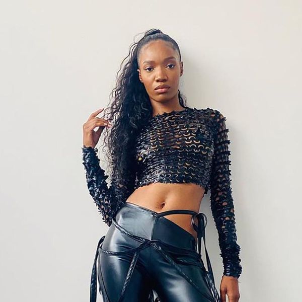 

thornÂ treeÂ women blouse party clubwear hollow out crop solid semi-sheer long sleeve round neck see through slim shirts women's blo, White