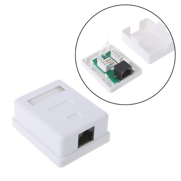 

cat6 rj45 8p8c utp unshielded single port deskmount box computer cables & connectors