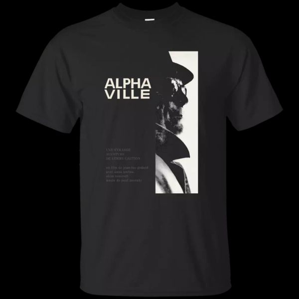 

alphaville, jean-luc godard, cinephile, arthouse, french new wave, t-shirt, White;black