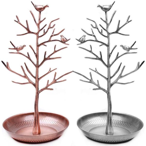 

jewelry pouches, bags 40% vintage bird tree stand earrings necklace ring show rack holder display, Pink;blue