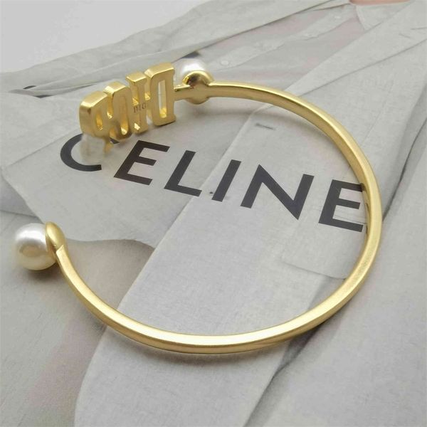 

new simple pearl gold bracelet opening women jewel luxury_z391, Golden;silver
