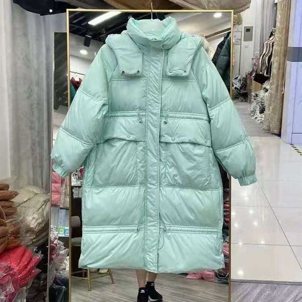 

sydney's same down et, women's middle and long white duck down, loose korean fashion, foreign style coat fashion in 2021, Black