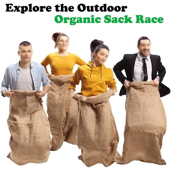 

storage bags 2021 beach garden jumping game sacks reusable coffee bean potato burlap bag outdoor kids family supplies home decor