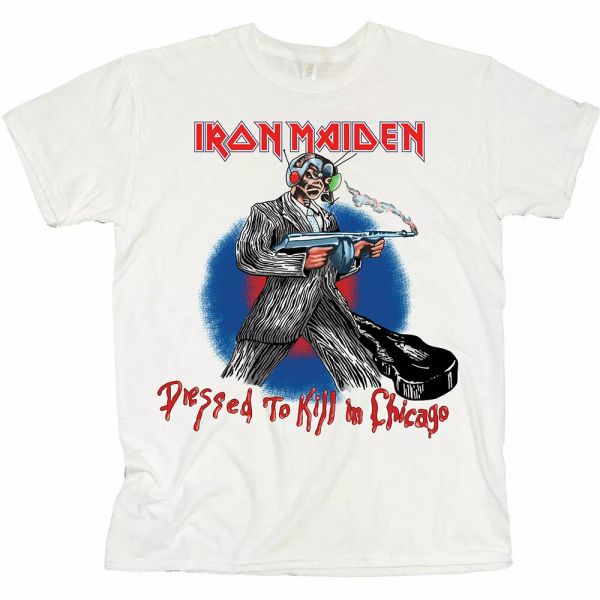 

iron maiden chicago mutants 2 licensed men t-shirt, White;black