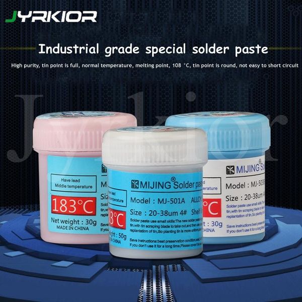 

professional hand tool sets jyrkior mj medium low temperature tin paste for phone nand flash cpu wifi chip ic planted bga repair solder flux
