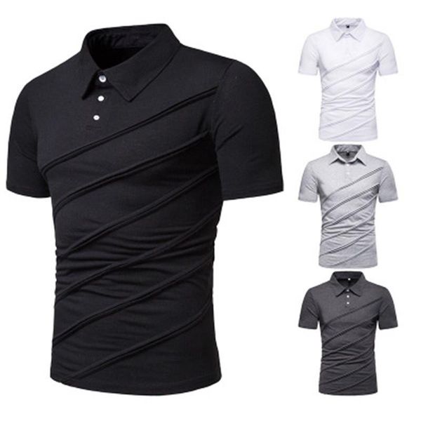 

men's casual shirts shirt summer fashion fold stitching short-sleeved t-shir base p037, White;black
