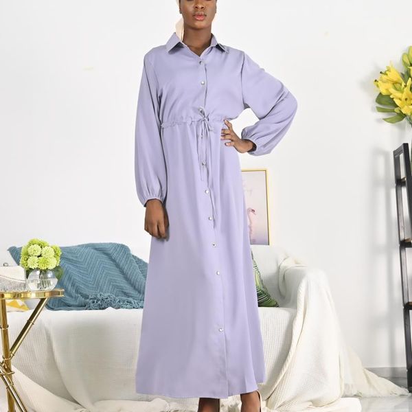 

ethnic clothing 2021 muslim women's large size dress solid color long turkish abaya dresses women, Red