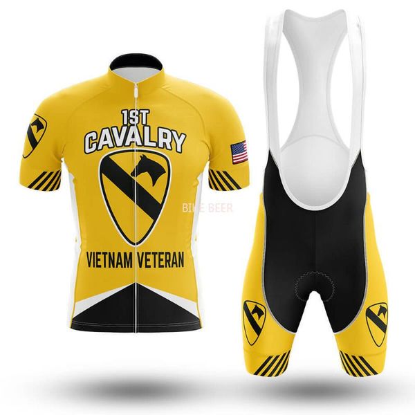 

racing sets 1st cavalry cycling jersey set summer wear mountain bike clothes bicycle clothing mtb suit, Black;blue