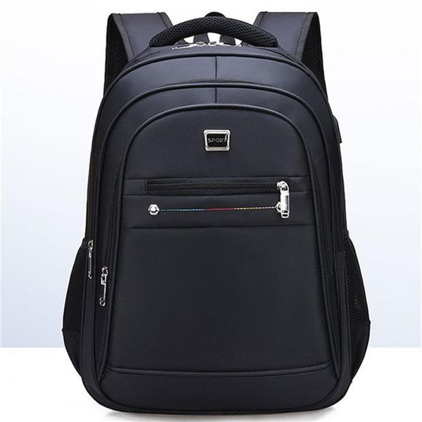 

backpack men's oxford cloth material british leisure college style multi-functional design large capacity