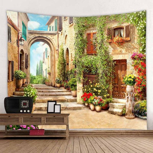 

tapestries beautiful ancient architecture print wall hippie tapestry landscape home decor rug carpets hanging big couch blanket