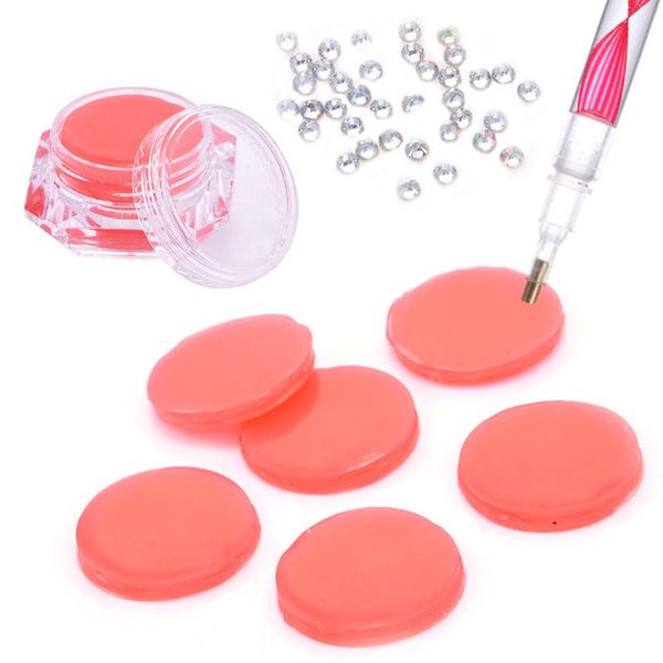 

nail art kits 5 pcs/box diamond painting point diy red drilling mud glue clay tool drill pen sticking tools reusable supplies