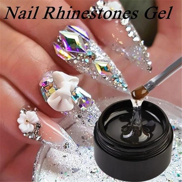

nail gel false glue fake acrylic sticker adhesive uv acryliy fast drying rhinestone jewelry decoration, Red;pink