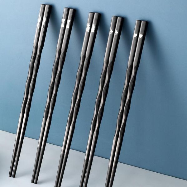 

chopsticks modern black creative 10 pairs non slip home eco friendly set reuseable palillos kitchen supplies ei50kz