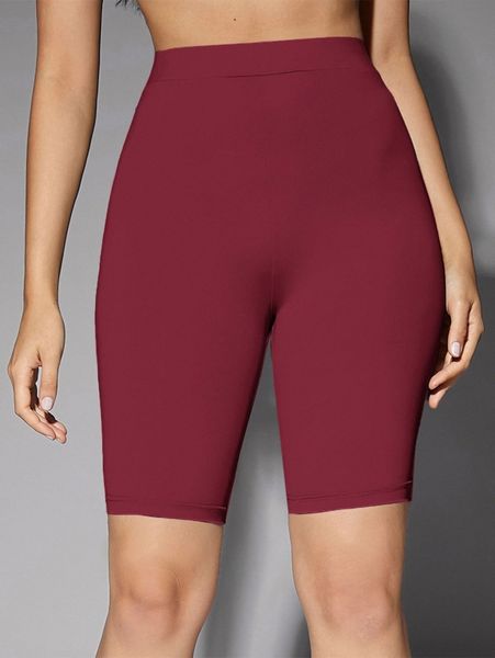 

high waist biker shorts q205#, Black