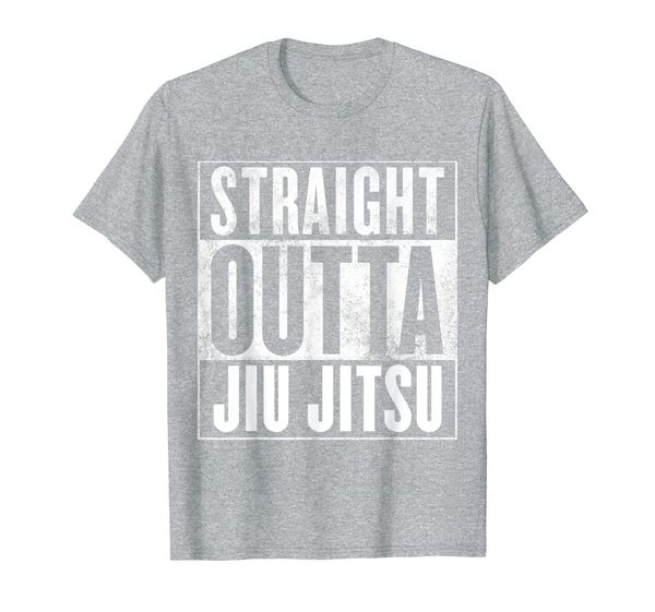 

jiu jitsu shirt - straight outta jiu jitsu t-shirt, White;black