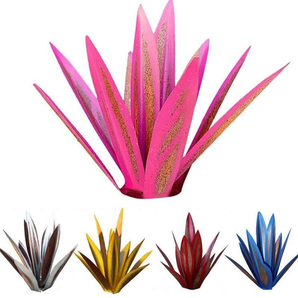 

decorative flowers & wreaths rustic sculpture style metal artificial agave diy iron sheet art fake plant grass for garden yard decoration la
