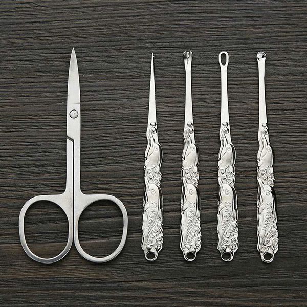 

nail art kits manicure pedicure tools stainless steel blue dolphin clippers grooming kit yuf99
