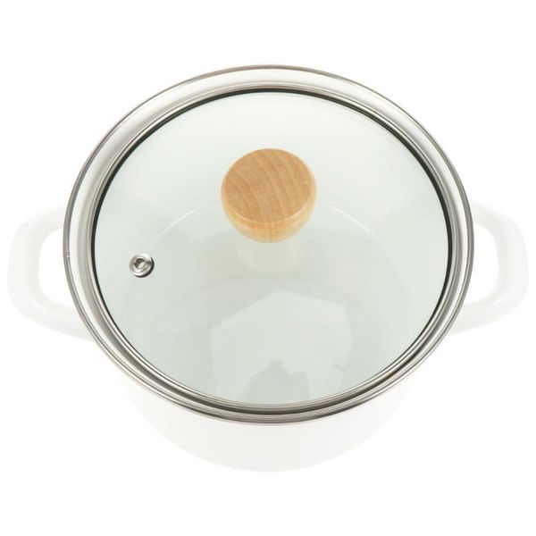 

planters & pots 1pc enamel stockpot stock pot with lid double ears kitchen cookware
