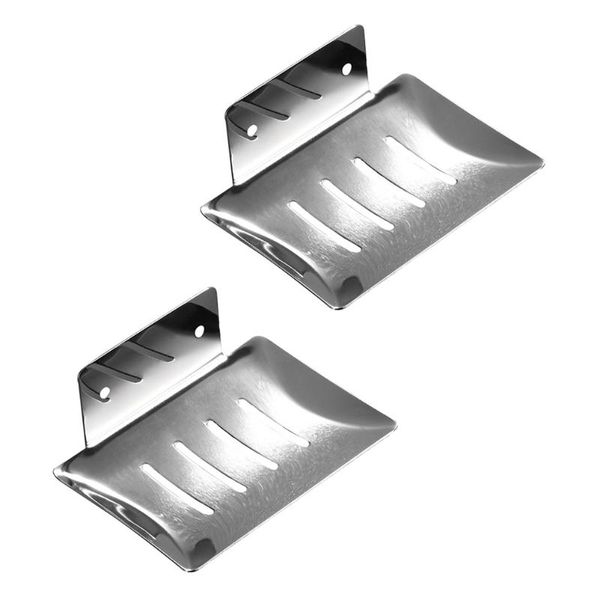 

soap dishes 2pcs household box creative wall mounted cases hollow holder